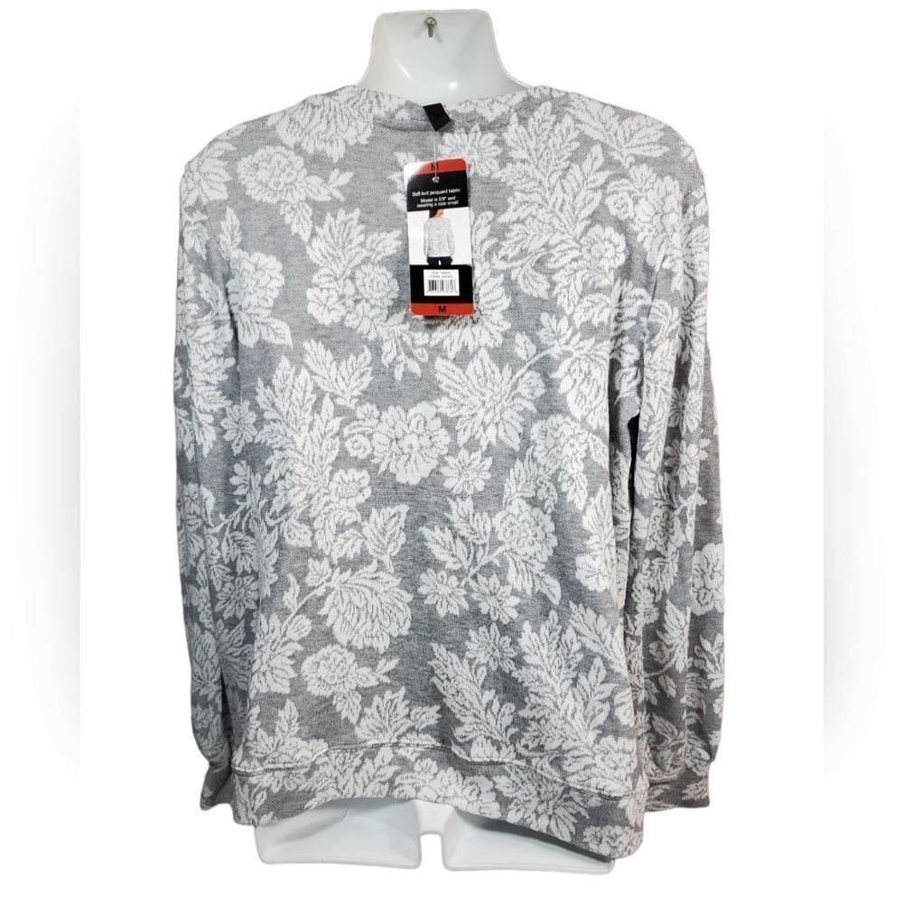 NEW ELLEN TRACY Jacquard sweatshirt M - Picture 3 of 9